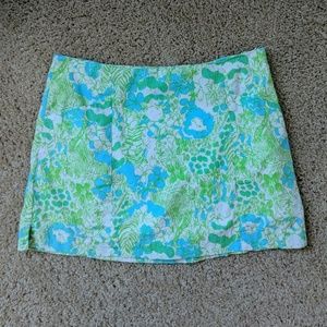 EUC Lilly Pulitzer Skort in Limeade It's A Zoo